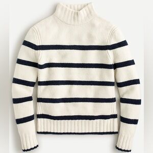 NWT J. Crew Striped Mockneck Supersoft Sweater